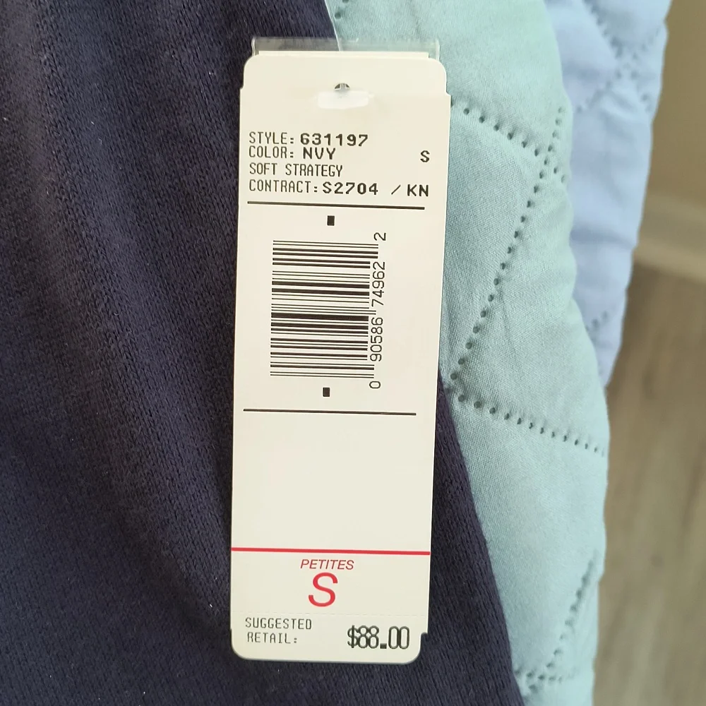 JH Collectibles Argyle NWT short 19 p2 p sleeve Cardigan Sweater / sm petite - Picture 2 of 5